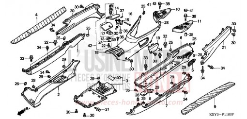 TOLE DE PLANCHER/CACHE CENTRAL FES125 de 2002